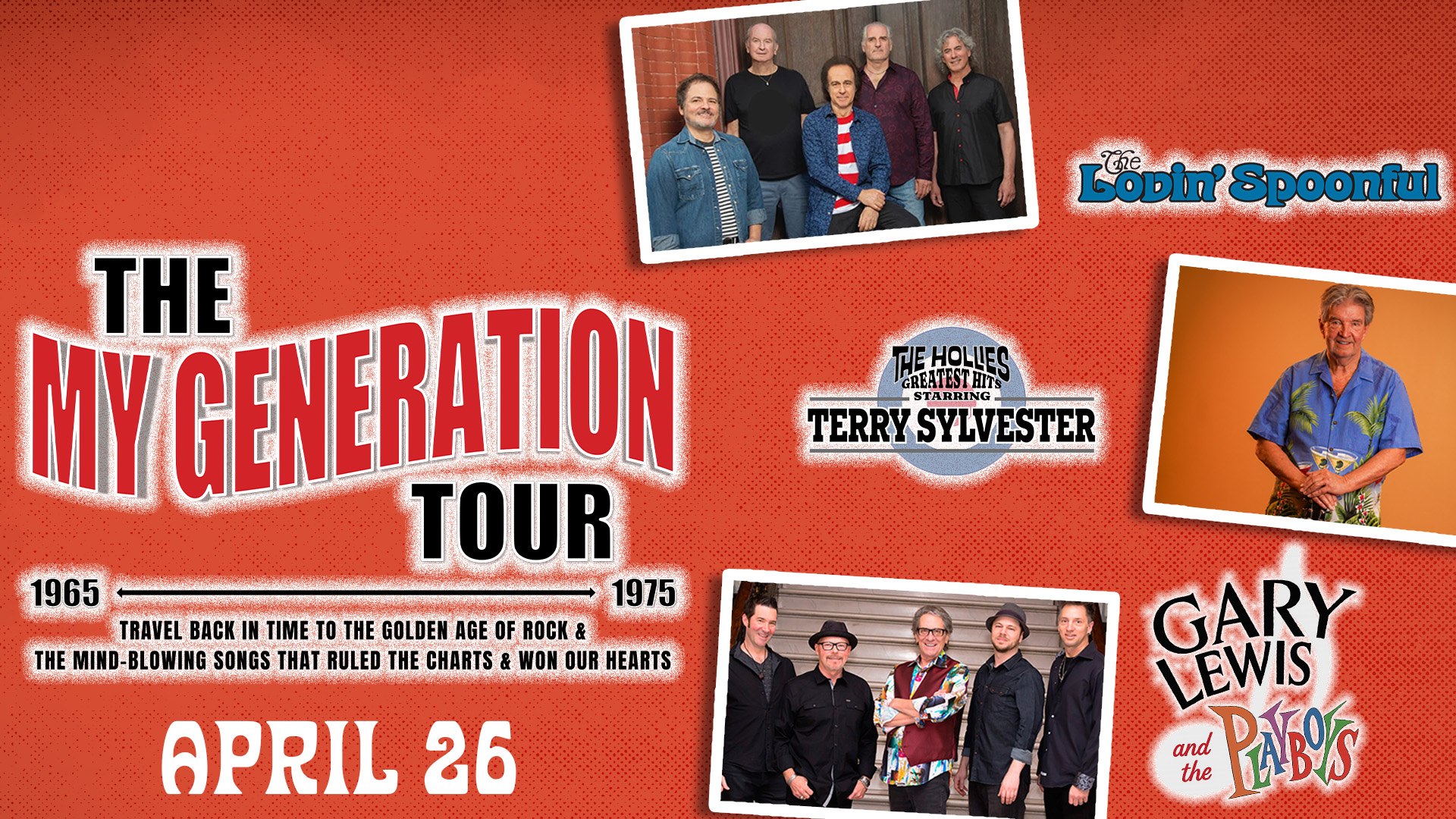 My Generation Tour: The Lovin Spoonful, Terry Sylvester, Gary Lewis & The Playboys
