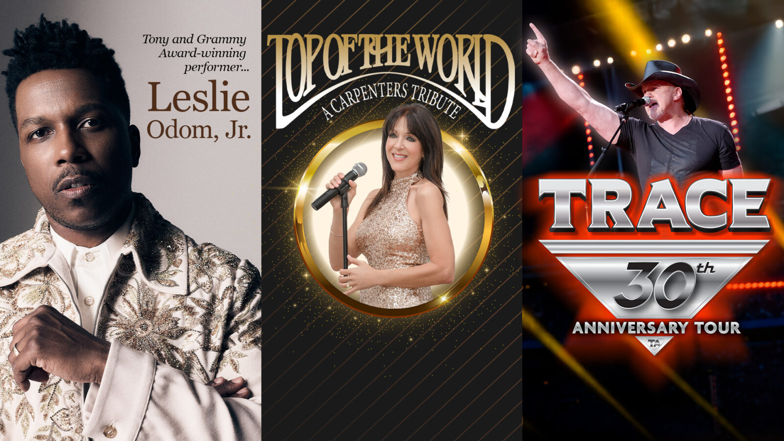 Leslie Odom, Jr., Top of the World: A Carpenter's Tribute and Trace Adkins: 30th Anniversary Tour